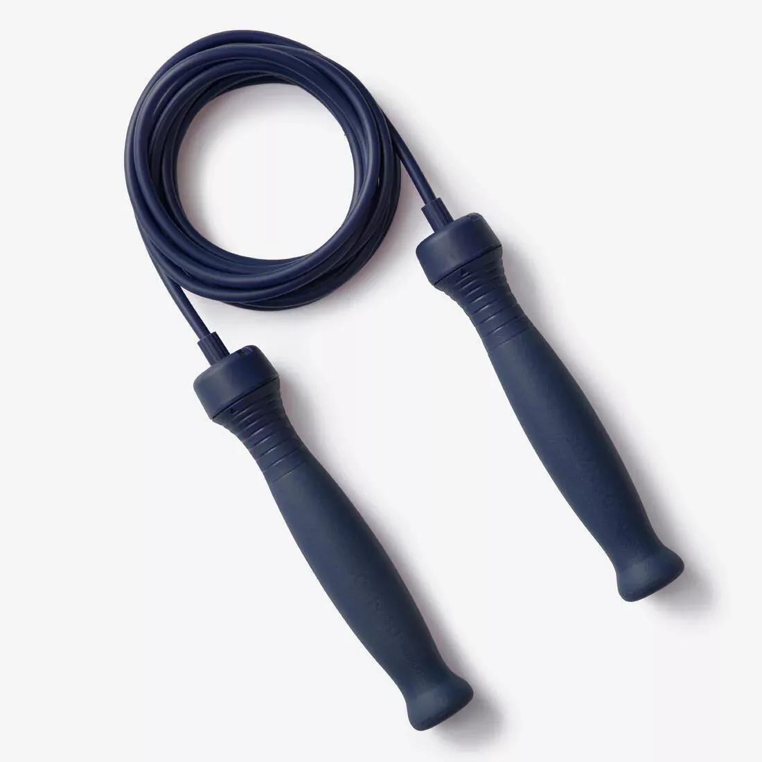 Skipping Rope - 500 Rubber, Navy, No Color, medium