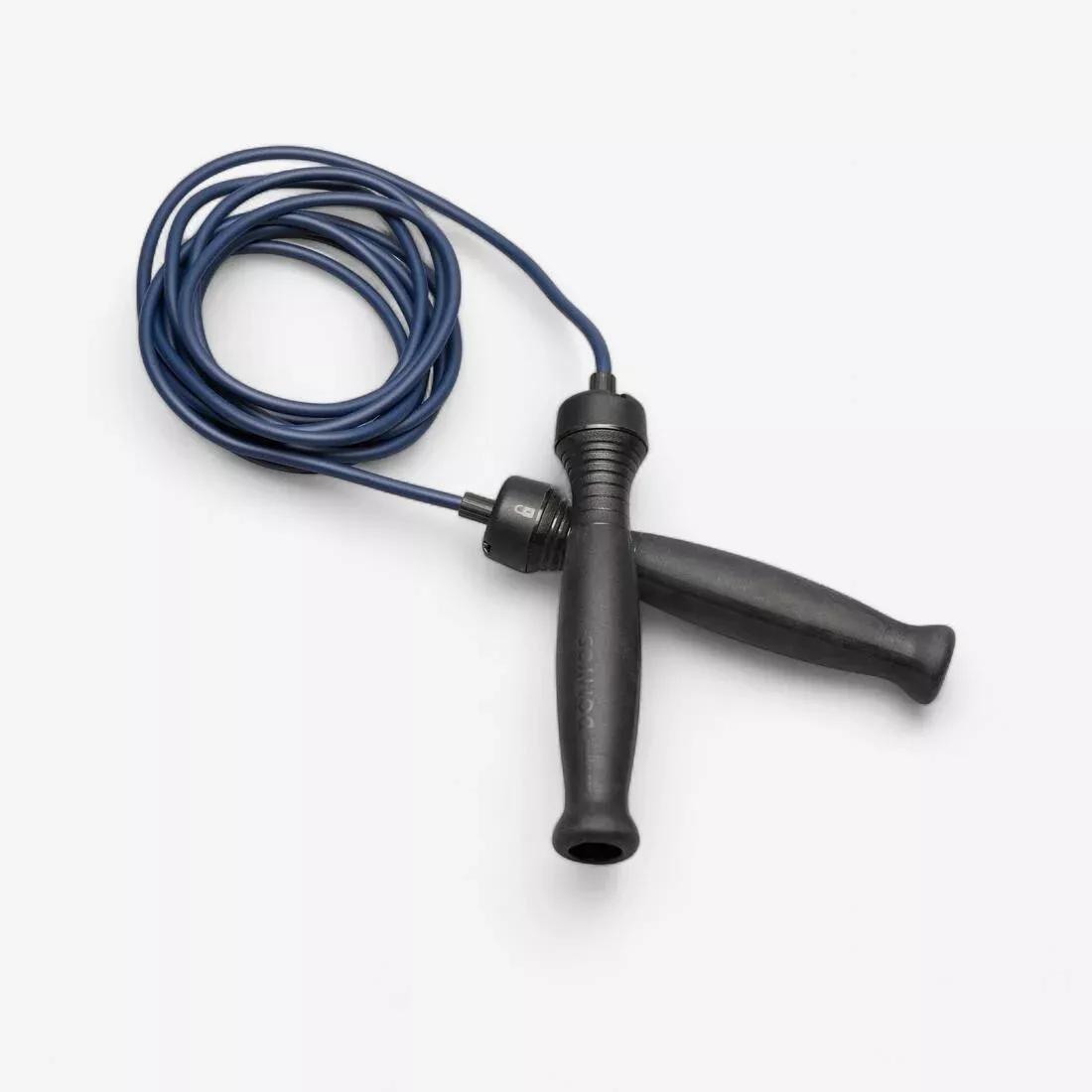 Skipping Rope 500 Rubber, Blue, No Color, large image number 1