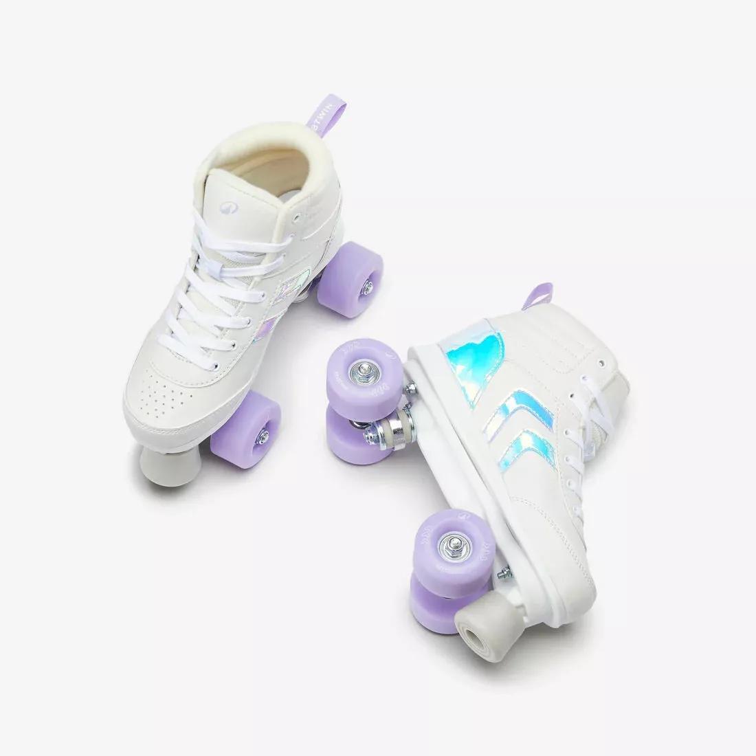 Kids Unisex Roller Skates Quad 100 - Holographic, Multicolour, 5401_000, large image number 5