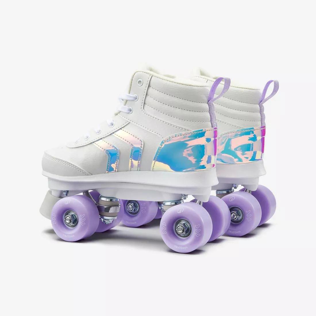 Kids Unisex Roller Skates Quad 100 - Holographic, Multicolour, 5401_000, large image number 6