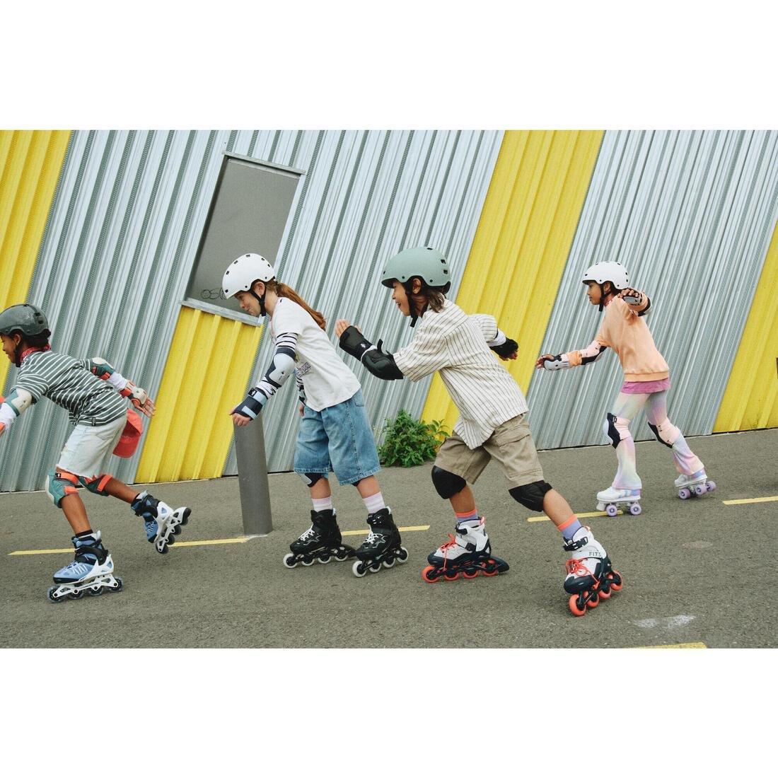 Kids Unisex Roller Skates Quad 100 - Holographic, Multicolour, 5401_000, large image number 10