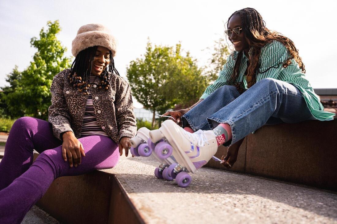 Kids' Roller Skates Quad 100 - Holographic, No Color, large image number 5