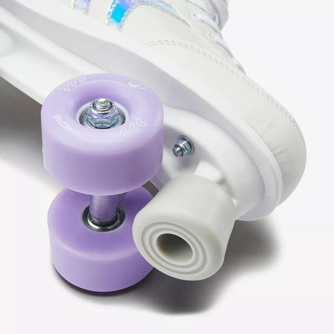 DEFAULT Kids' Roller Skates Quad 100 - Holographic, , large image number 10