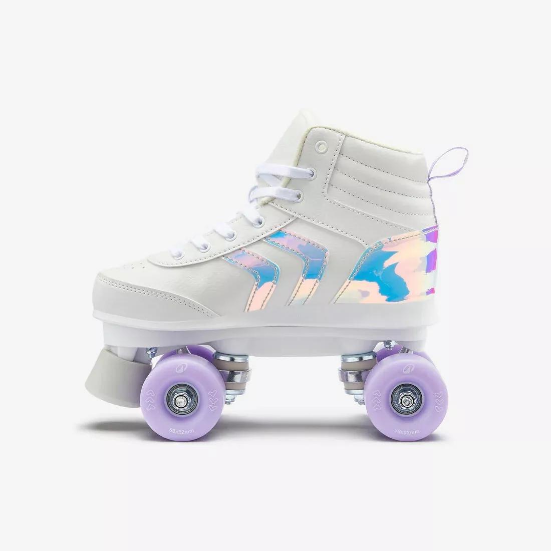 DEFAULT Kids' Roller Skates Quad 100 - Holographic, , large image number 13