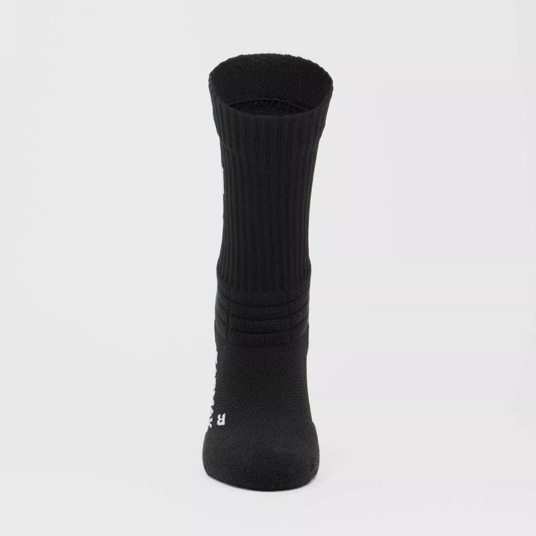 GRAPHITE BLACK Kids' Basketball Socks SO900 NBA 2 Pairs, , large image number 1