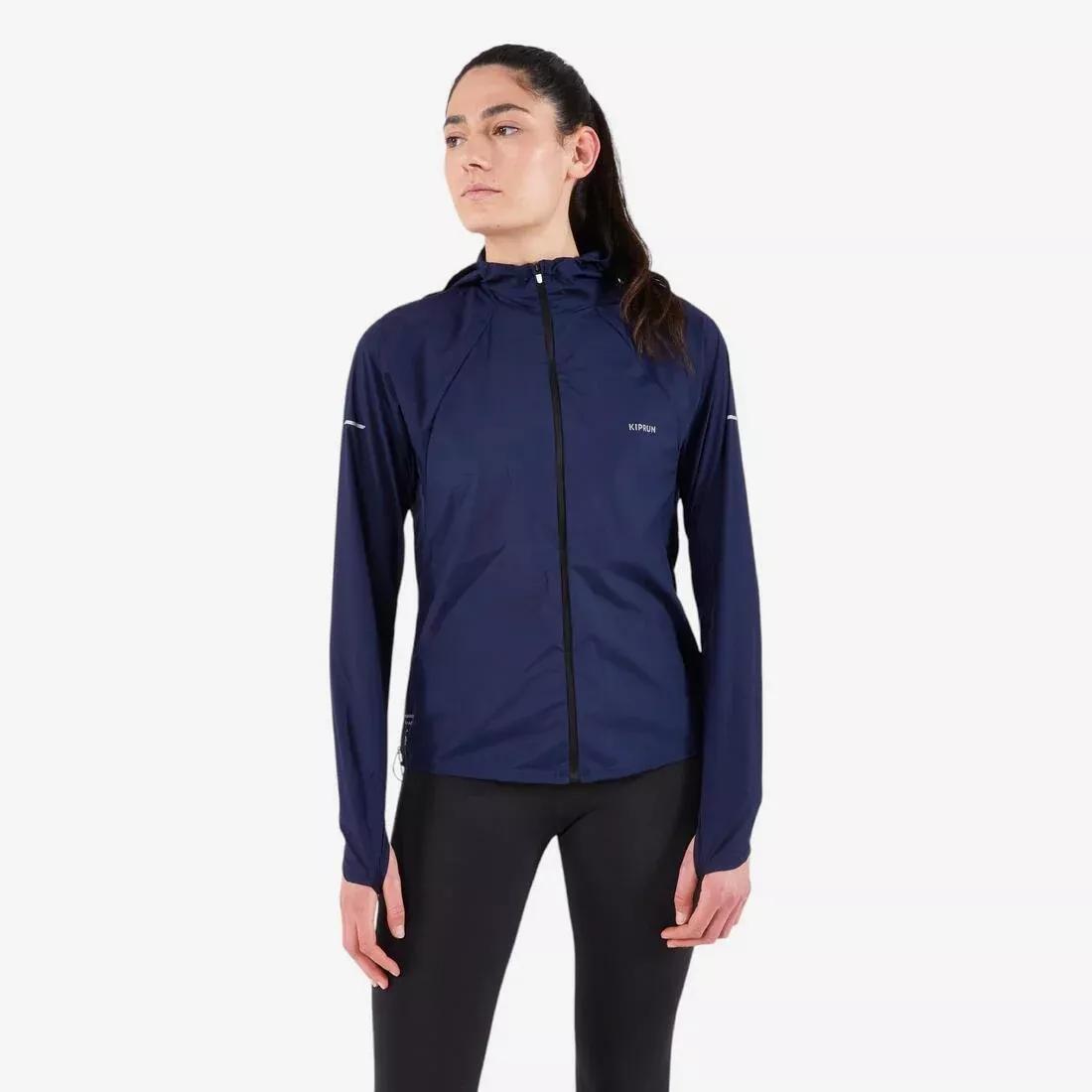 Women Running & Trail Running Windproof Jacket - Kiprun Run 900 Wind, Navy, 5401_000, large image number 0