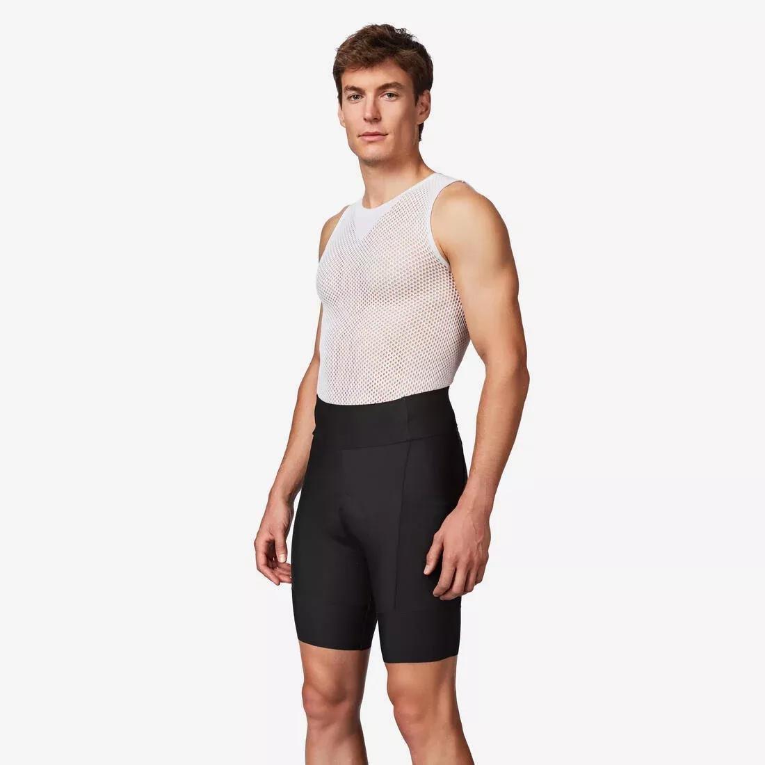 Men Bibless Road Cycling Shorts - Endurance - EDR, Black, No Color, large image number 4