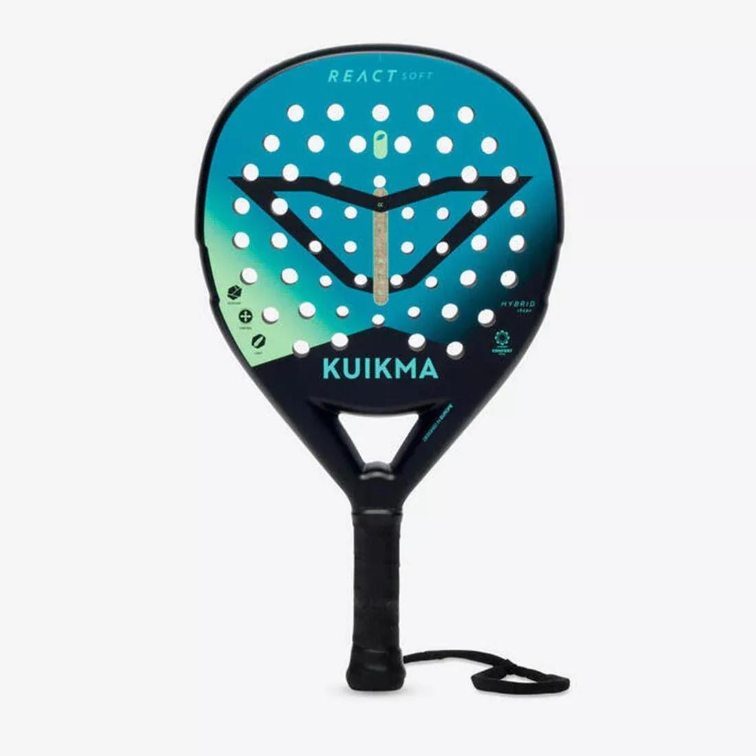 Adults Padel Racket PR React Soft, Green, No Color, large image number 1