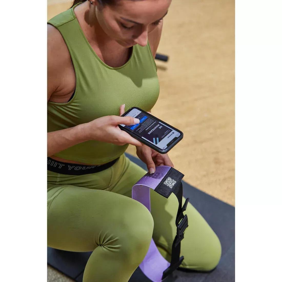 Weight Training Adjustable Length Glute Band 22 kg - Fast Glute Band, Purple, No Color, large image number 8