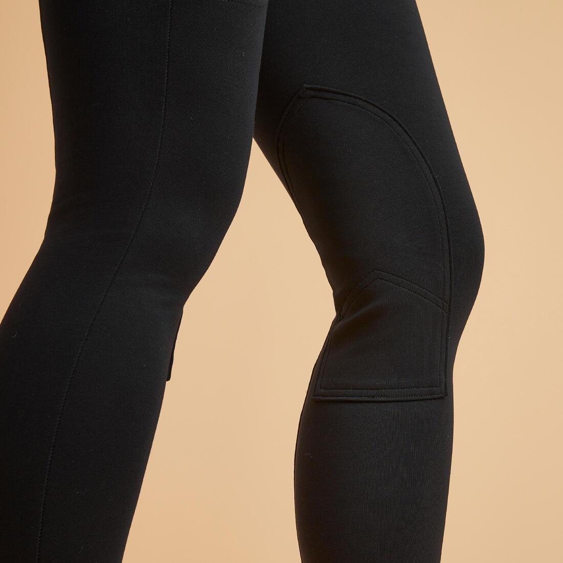 Women Horse Riding Jodhpurs - 100, Black, No Color, large image number 11