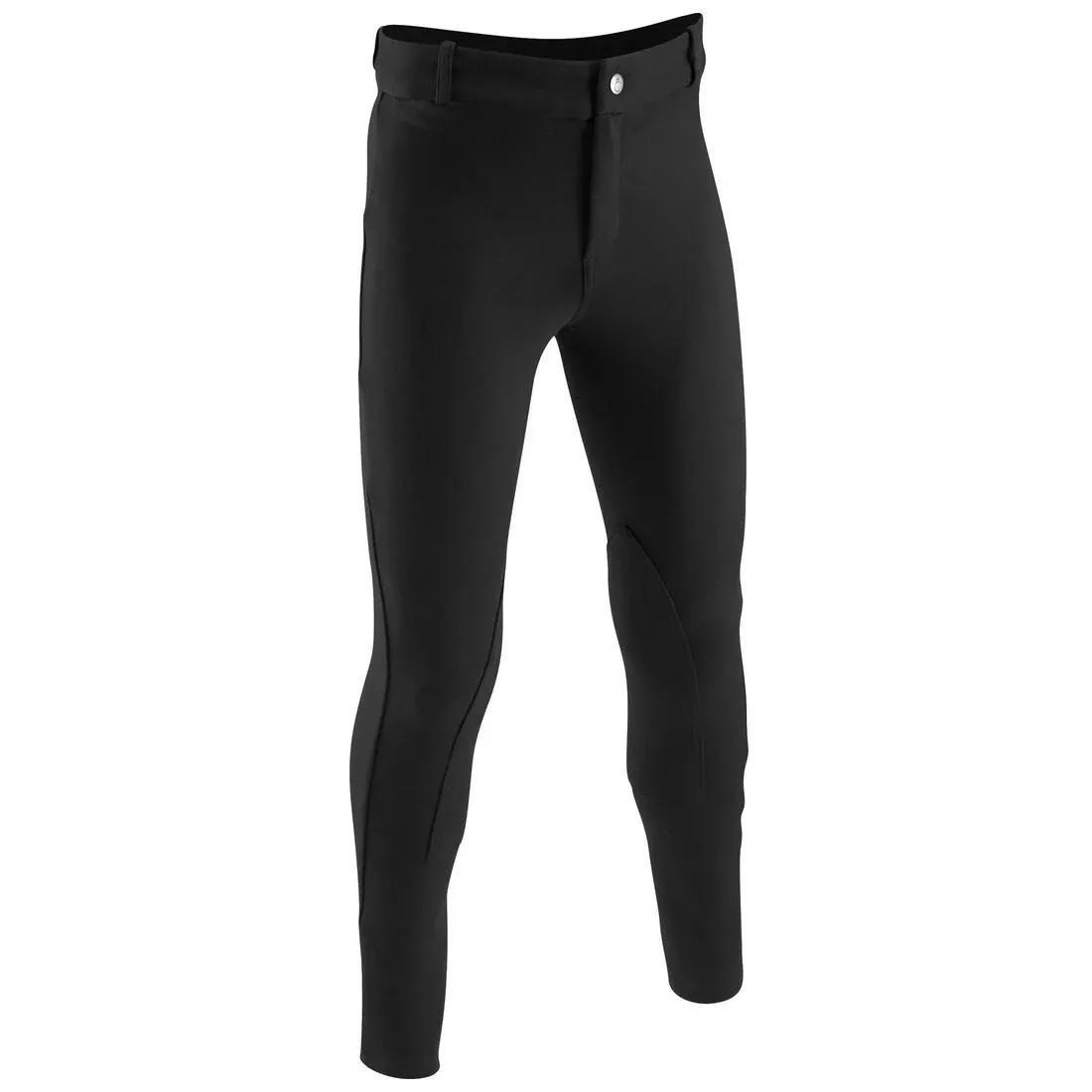 Kids Girls Horse Riding Jodhpurs - 100, Black, , large image number 10