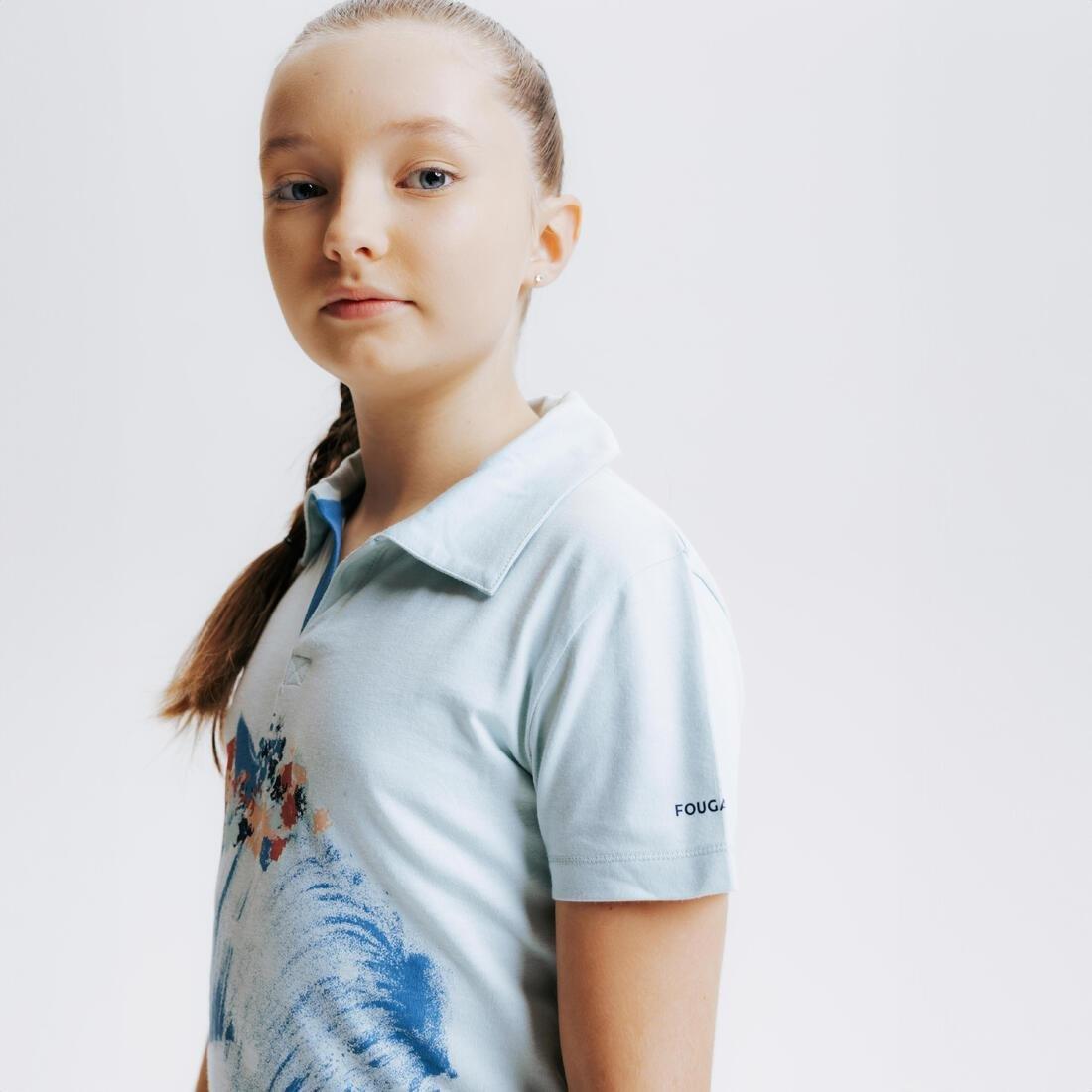 Horse Riding Short-Sleeved Polo Shirt - 100, White, , large image number 7