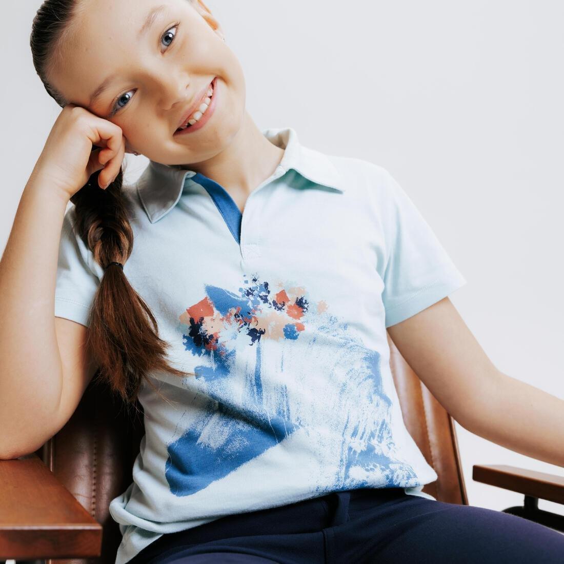 Horse Riding Short-Sleeved Polo Shirt - 100, White, , large image number 8