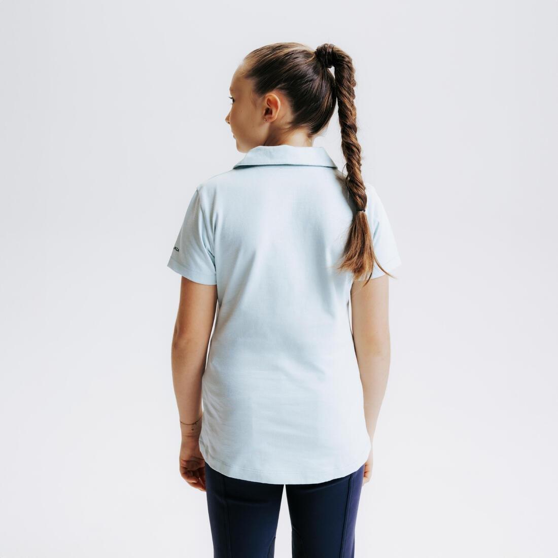 Horse Riding Short-Sleeved Polo Shirt - 100, White, , large image number 9