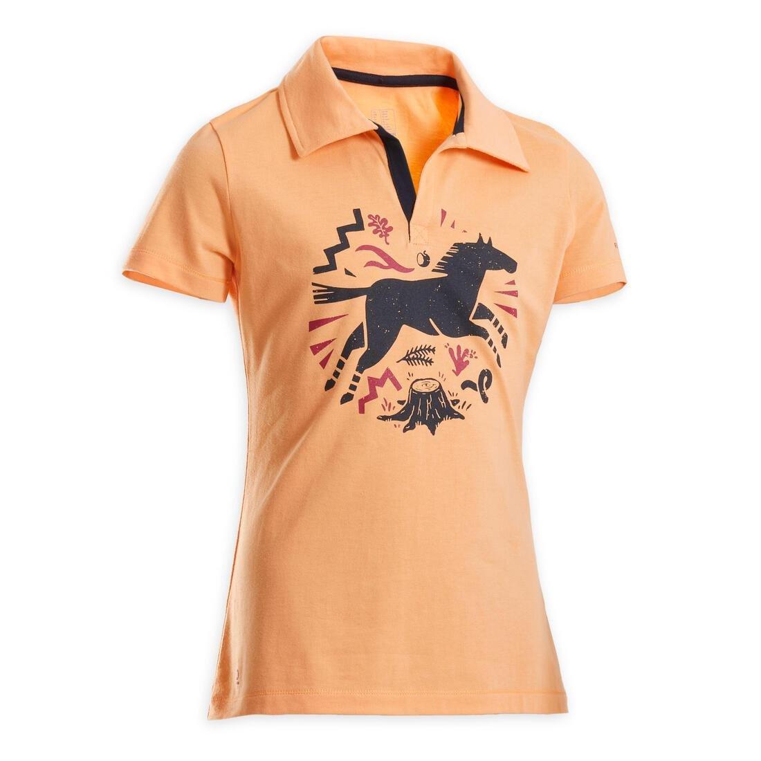 Horse Riding Short-Sleeved Polo Shirt - 100, White, , large image number 13
