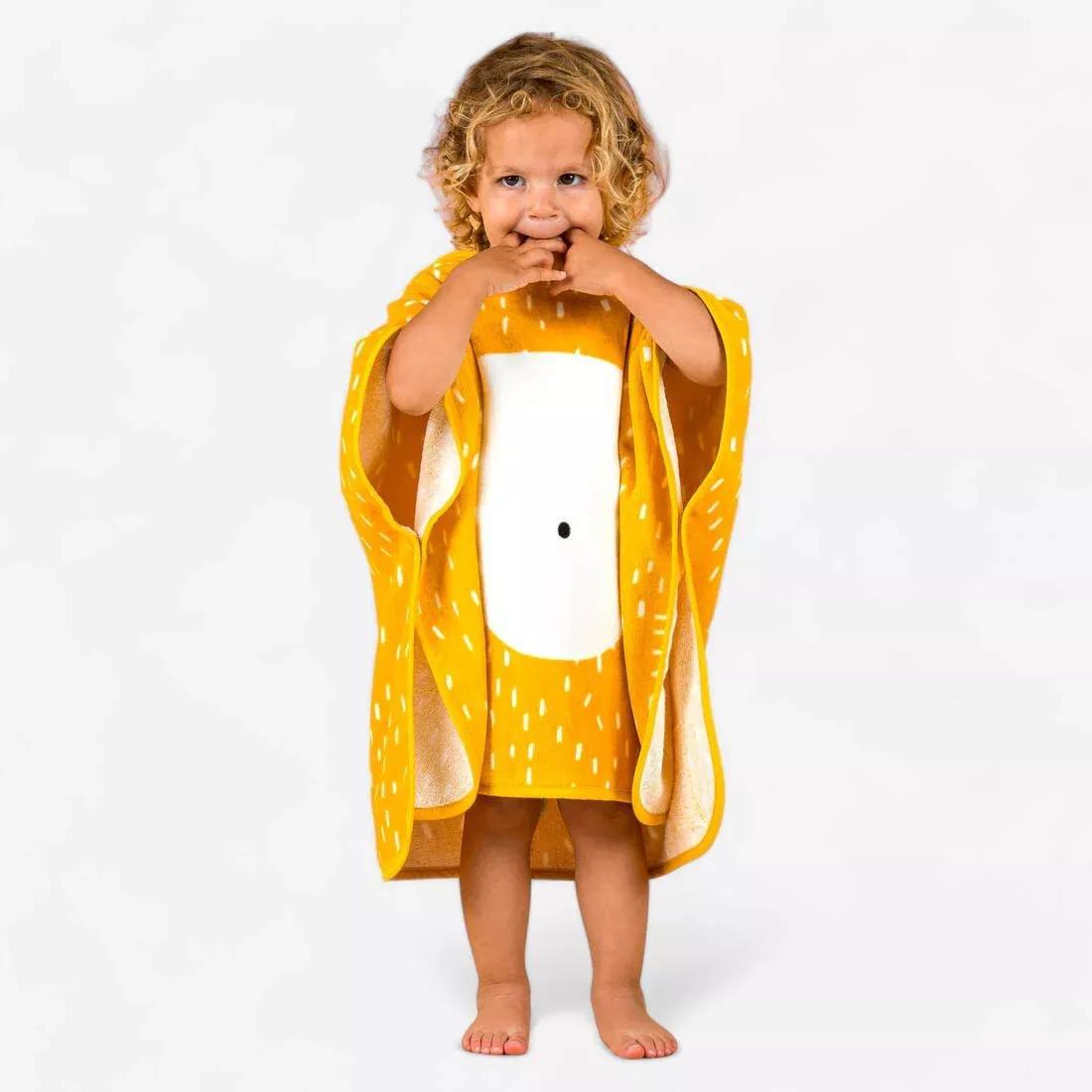Kids Unisex cotton changing poncho - Lion, No Color, large image number 0