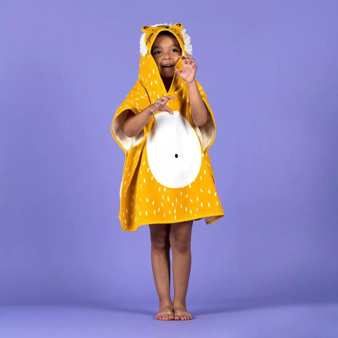 Kids Unisex cotton changing poncho - Lion, No Color, large image number 4
