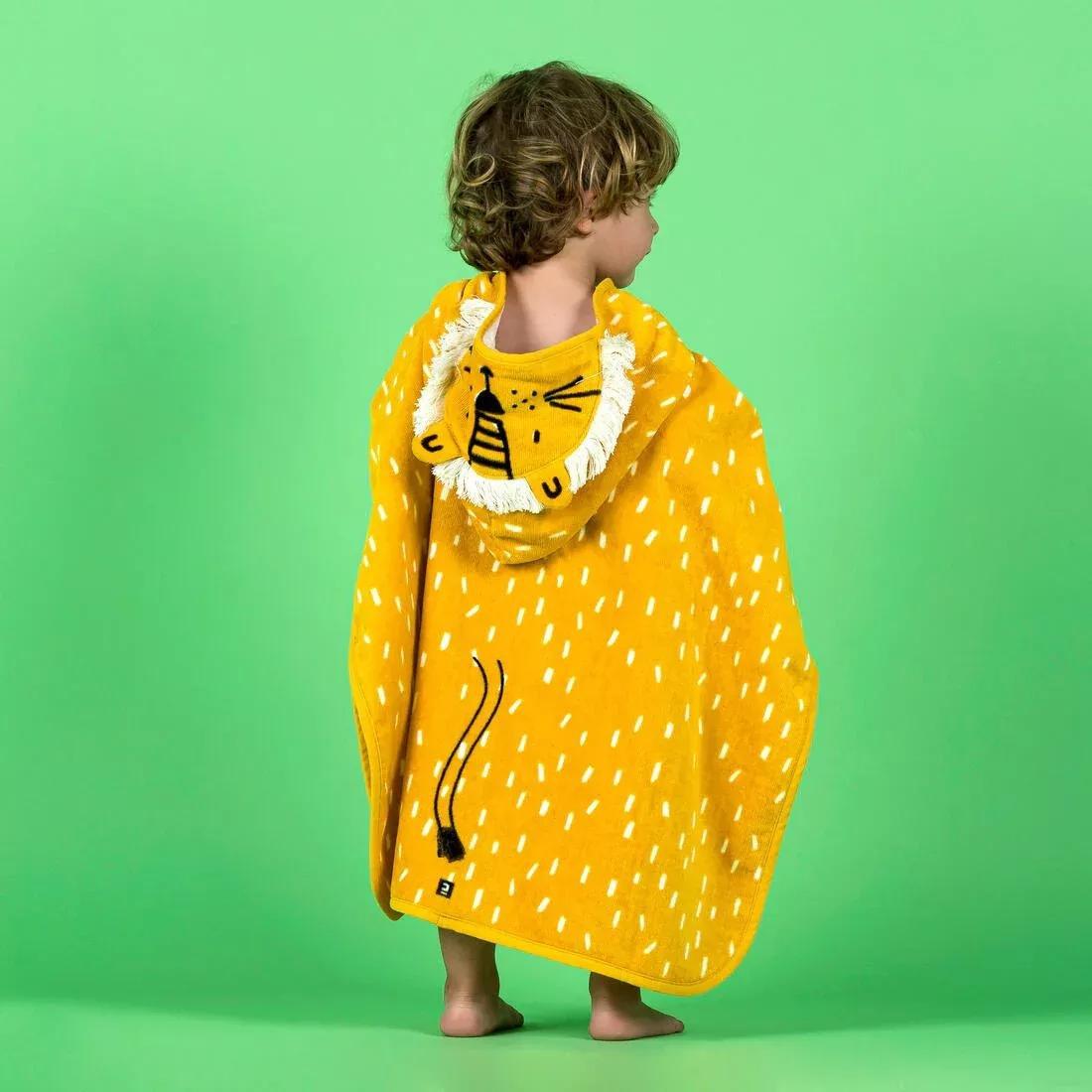 Kids Unisex cotton changing poncho - Lion, No Color, large image number 5