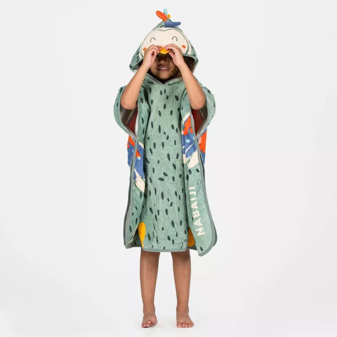 Kids Unisex poncho, Green, No Color, large image number 3