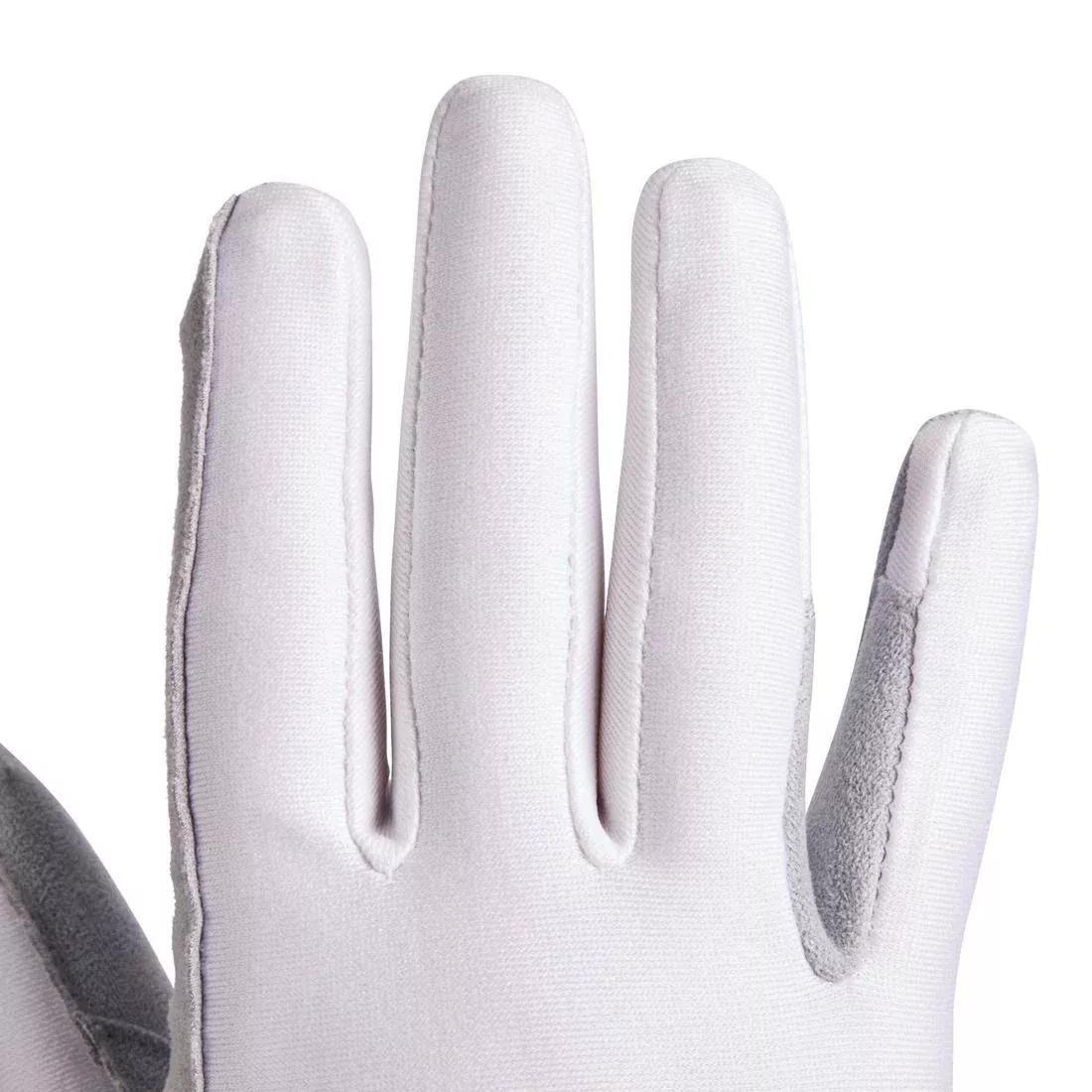 Kids Horse Riding Gloves, White, No Color, large image number 6