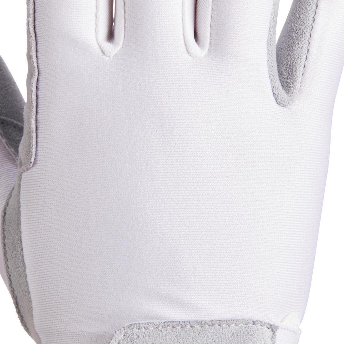 Kids Horse Riding Gloves, White, No Color, large image number 7