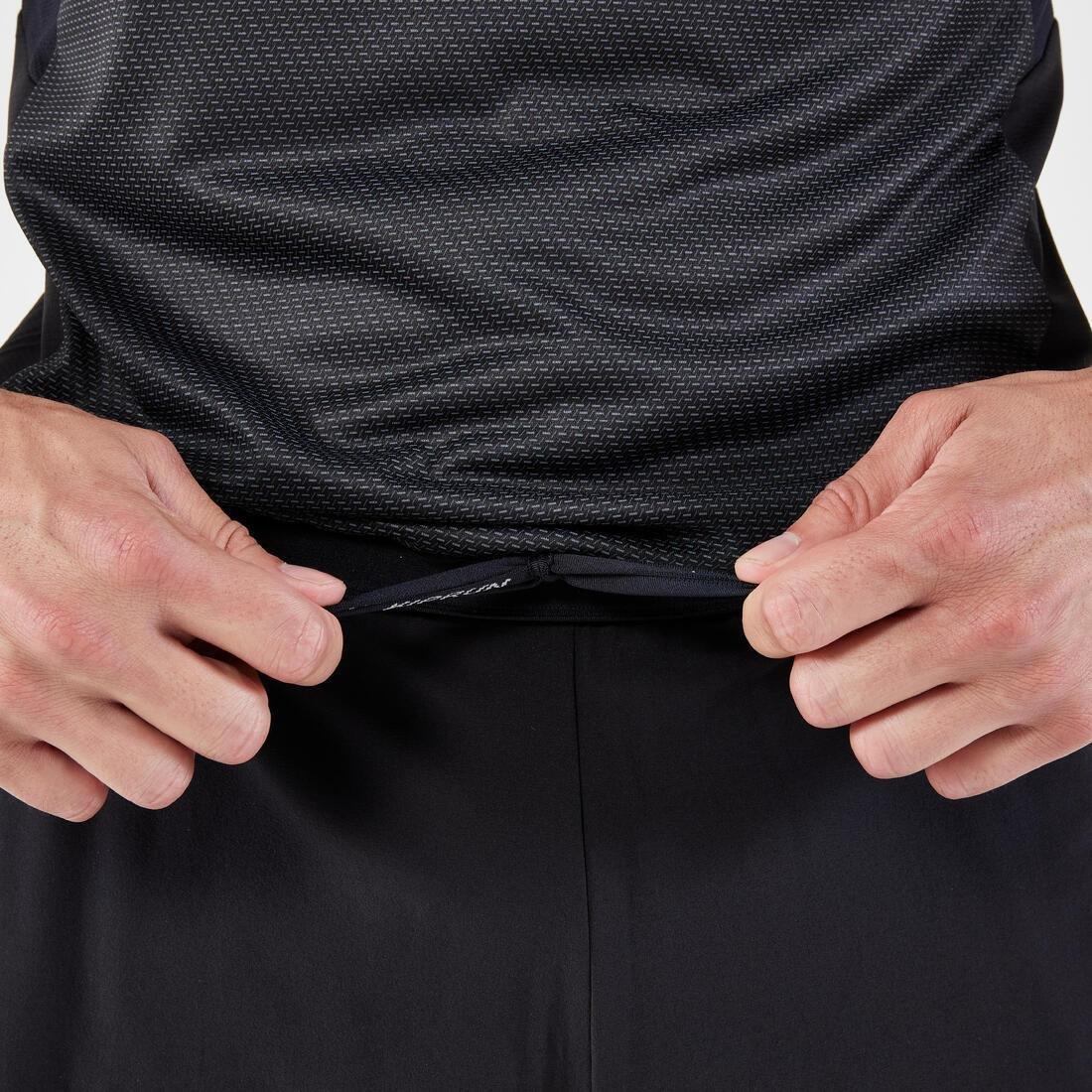 Men Running 2-In-1 Tight Shorts, Black, 5401_000, large image number 5