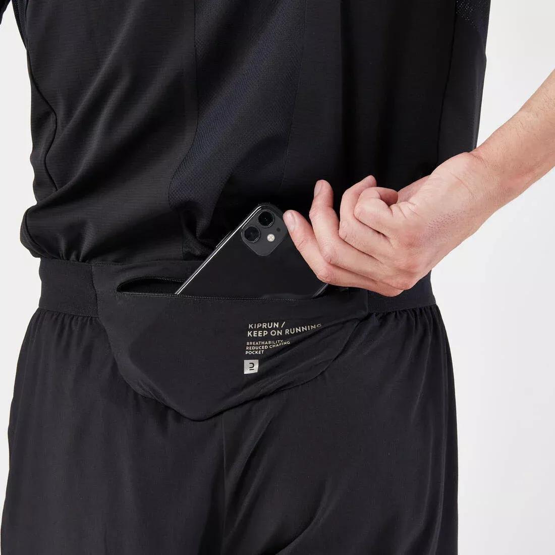 Men Running 2-In-1 Tight Shorts, Black, 5401_000, large image number 6