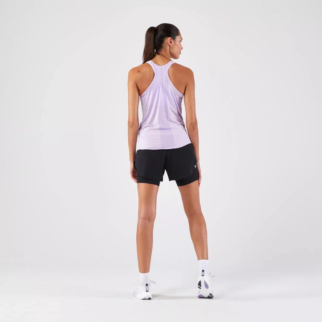 Women Kiprun Run 500 Comfort Seamless Running Tank Top, Grey, , large image number 4