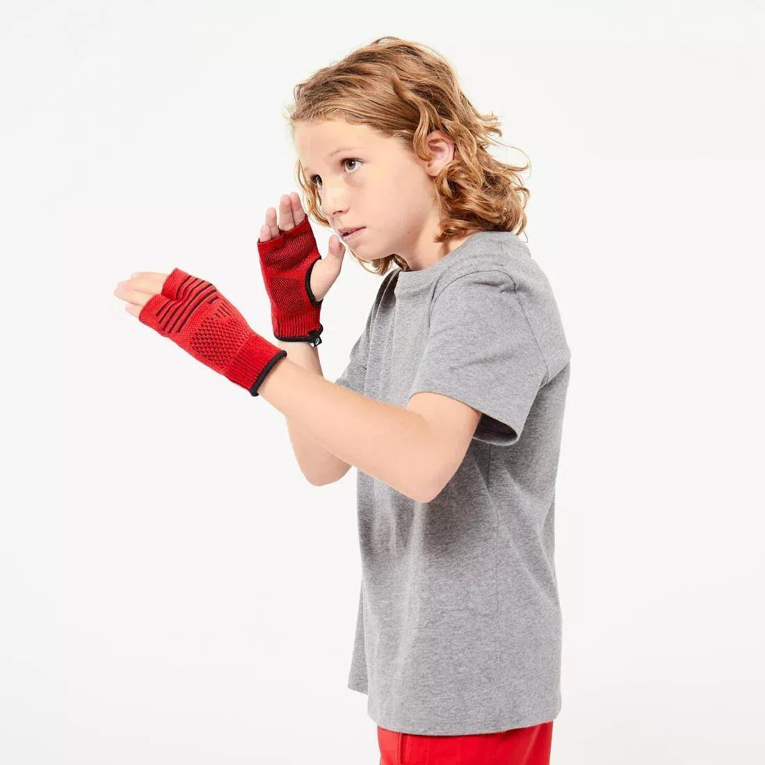 TOMATO RED Kids' Boxing Inner Gloves - Red, No Color, large image number 4