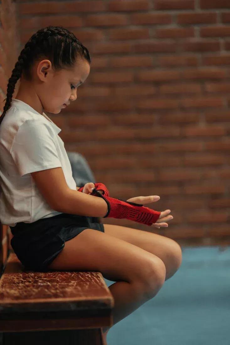 TOMATO RED Kids' Boxing Inner Gloves - Red, No Color, large image number 6