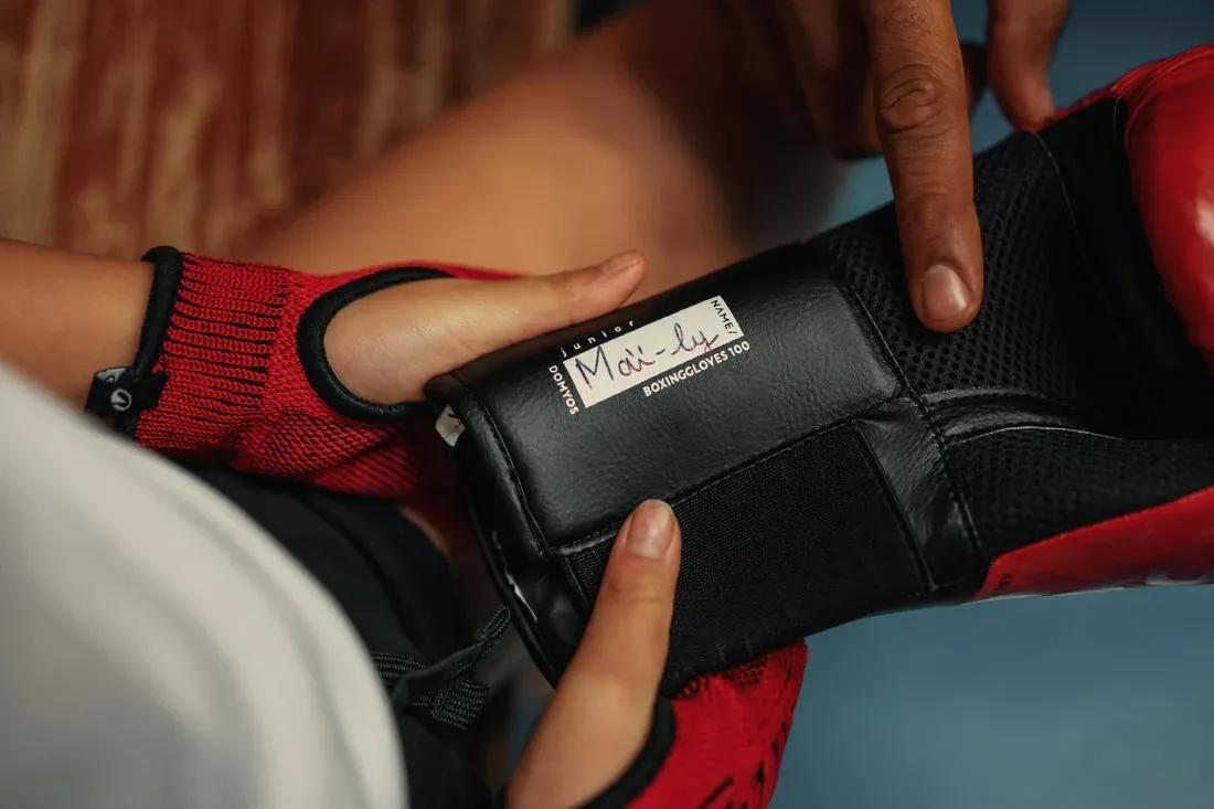 TOMATO RED Kids' Boxing Inner Gloves - Red, No Color, medium