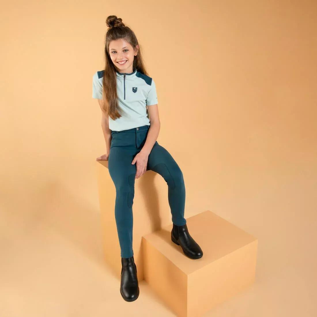 DEFAULT Kids' Equestrian Jodhpurs 140 - Plum, , large image number 8