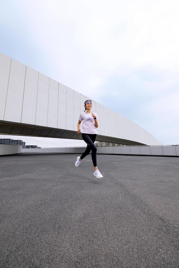 Run 500 Dry Women Breathable Running T-Shirt, Purple, No Color, large image number 5