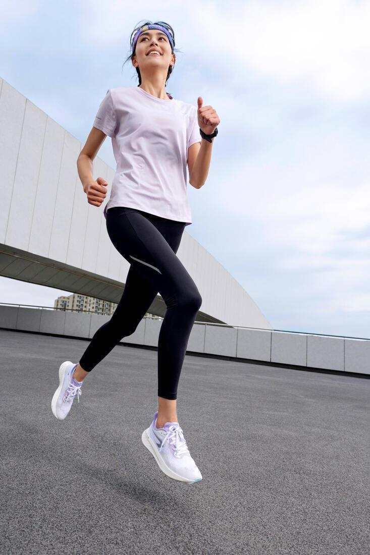 Run 500 Dry Women Breathable Running T-Shirt, Purple, , large image number 6
