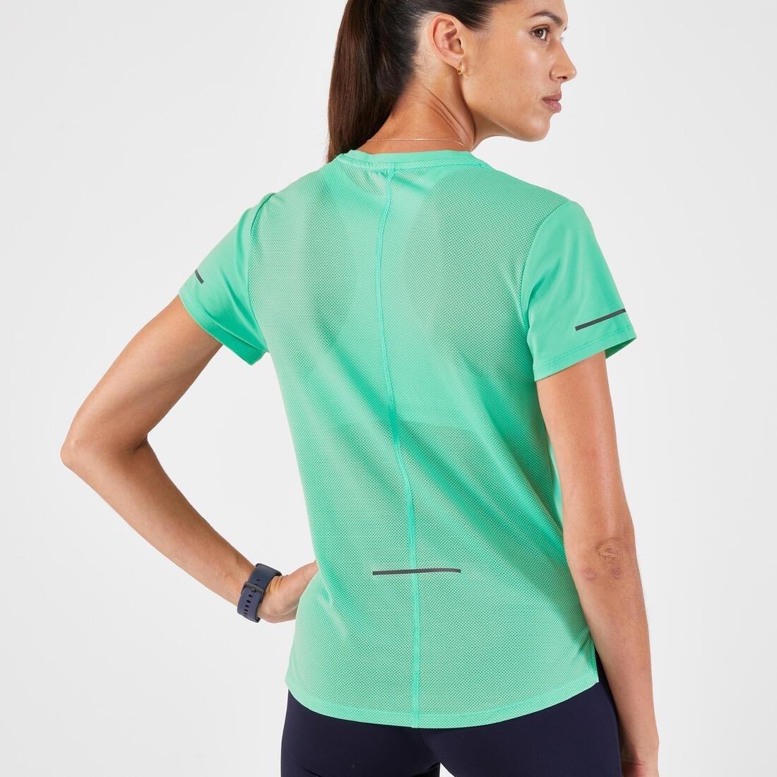Run 500 Dry Women Breathable Running T-Shirt, Green, No Color, large image number 2