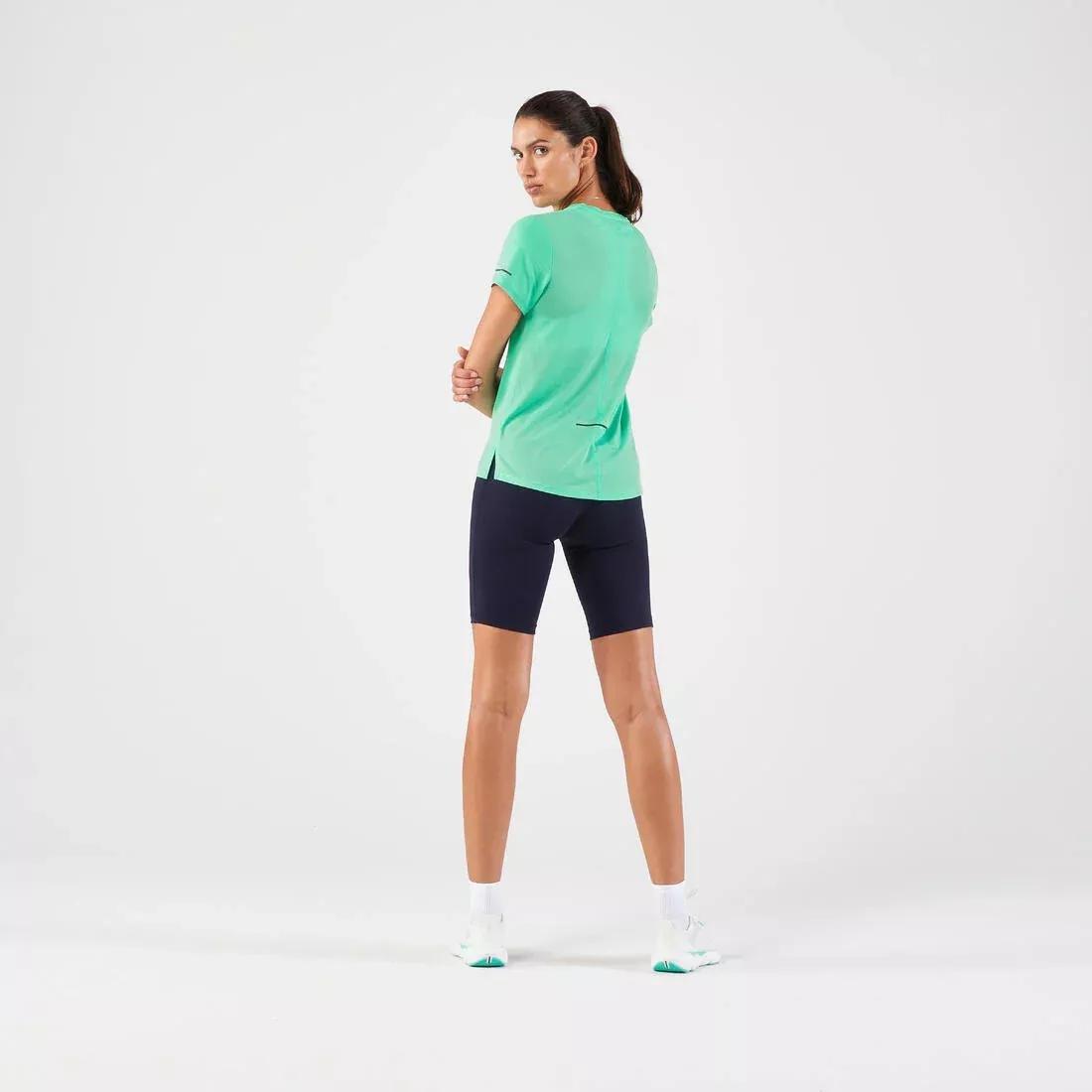 Run 500 Dry Women Breathable Running T-Shirt, Green, No Color, large image number 4