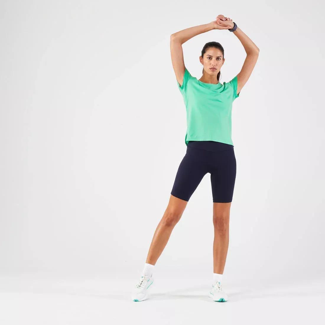 Run 500 Dry Women Breathable Running T-Shirt, Green, No Color, large image number 5