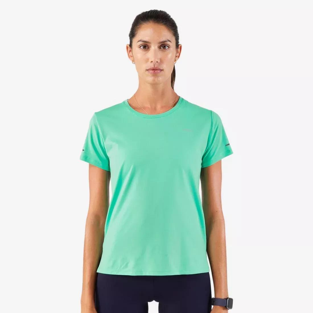 Run 500 Dry Women Breathable Running T-Shirt, Green, No Color, large image number 9