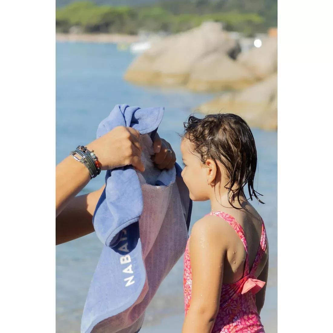 Kids Unisex cotton changing poncho, Blue, No Color, large image number 9