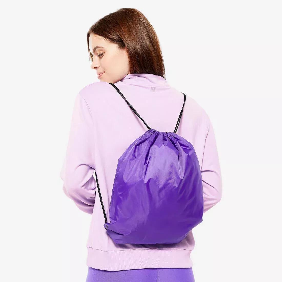 Fold-Down Fitness Shoe Bag, Purple, No Color, large image number 0