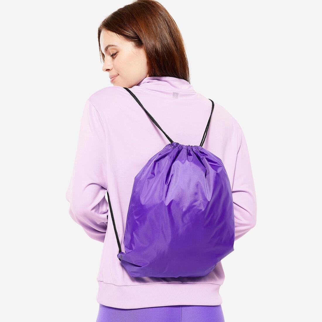 Fold-Down Fitness Shoe Bag, Purple, No Color, large image number 7