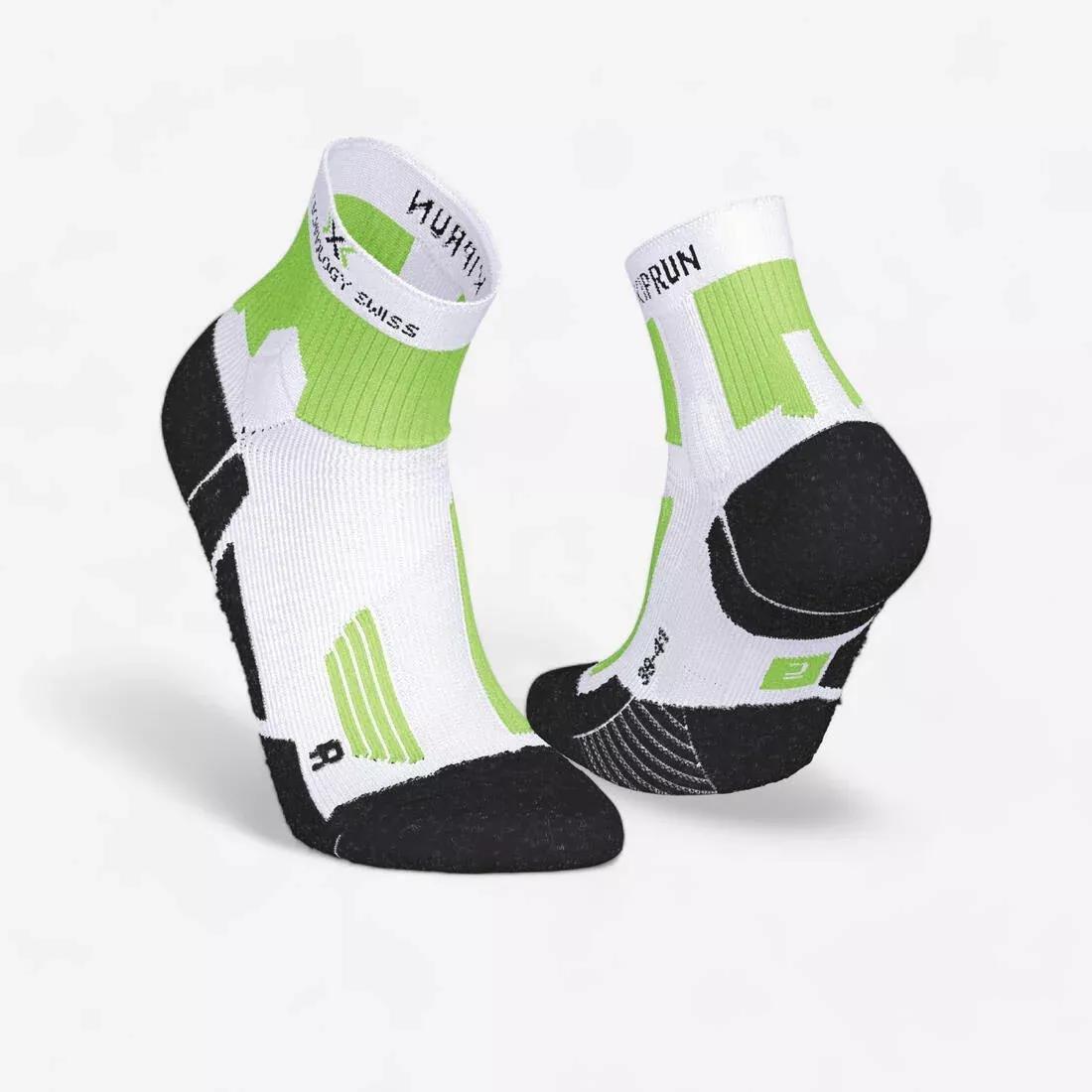 Running Socks - Kiprun Xtechno Run900 X, White/Green, No Color, large image number 0