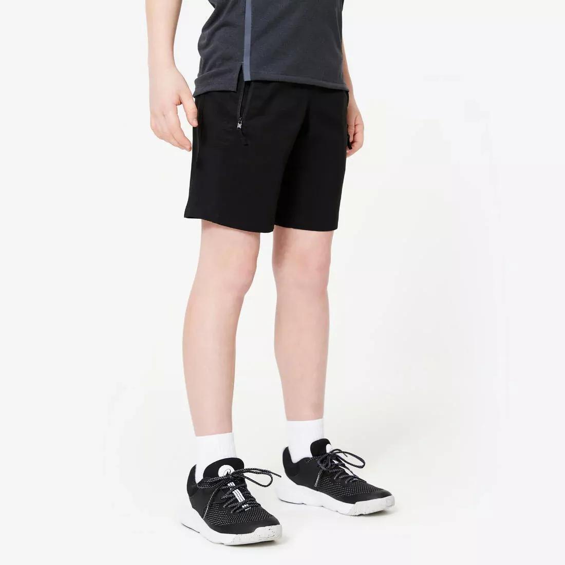 Kids Breathable Multisport Shorts, Black, No Color, large image number 0