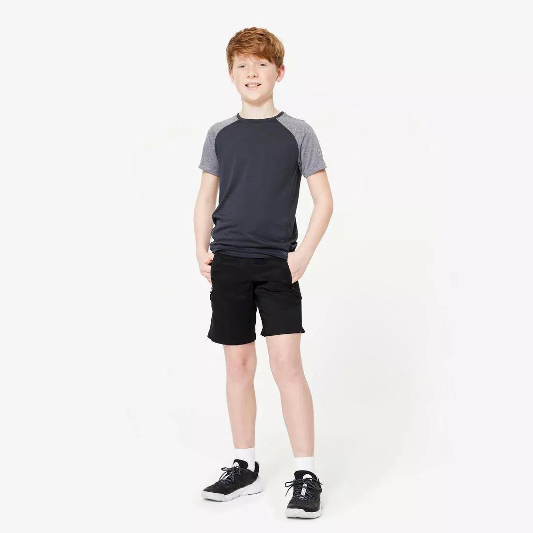 Kids Breathable Multisport Shorts, Black, No Color, large image number 7
