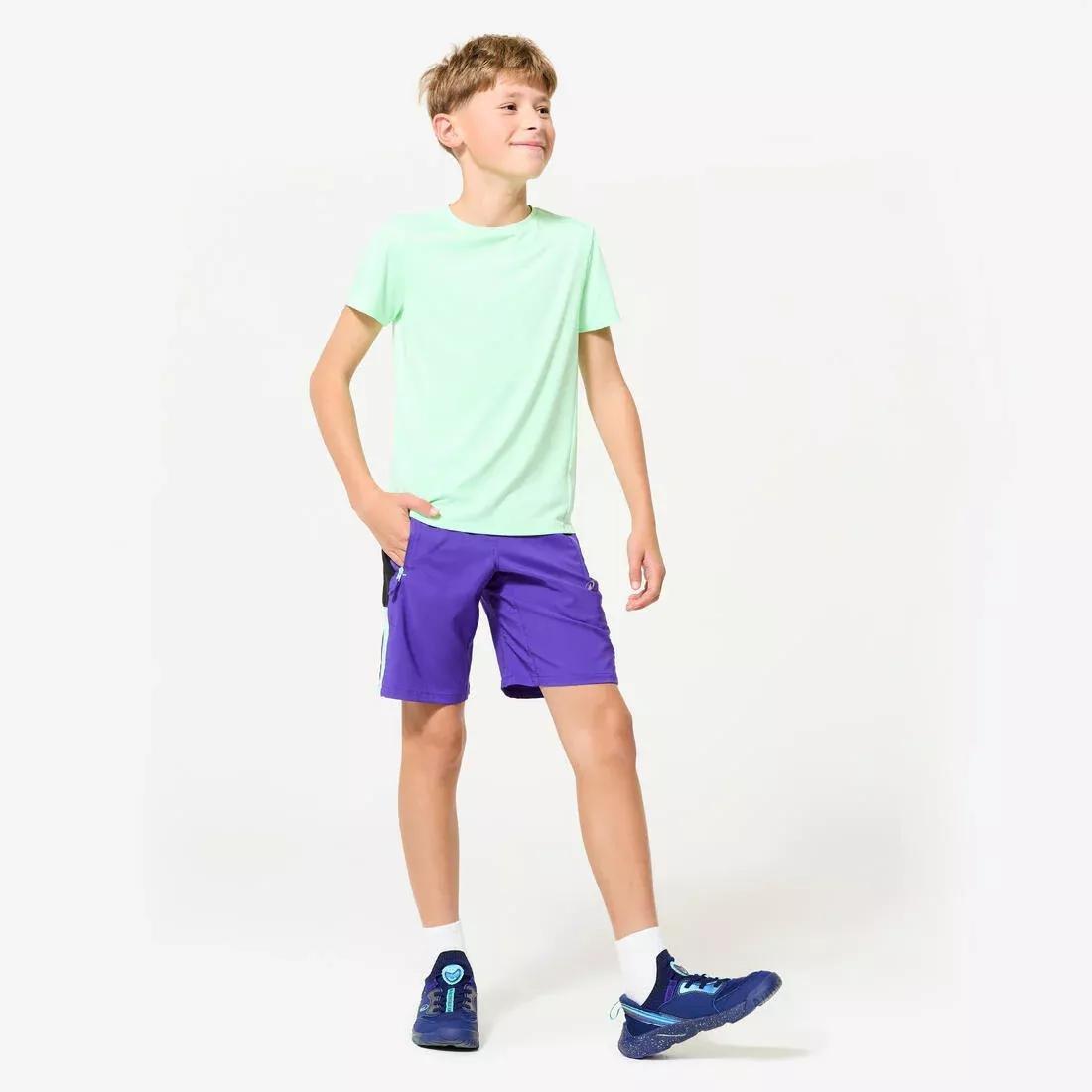 Kids Breathable Multisport Shorts, Black, No Color, large image number 8