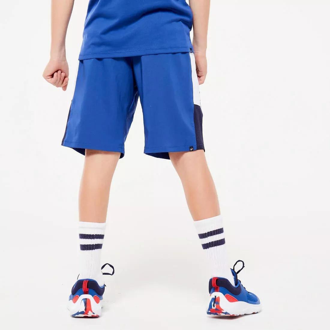Kids Unisex Breathable Multisport Shorts, Blue, No Color, large image number 4