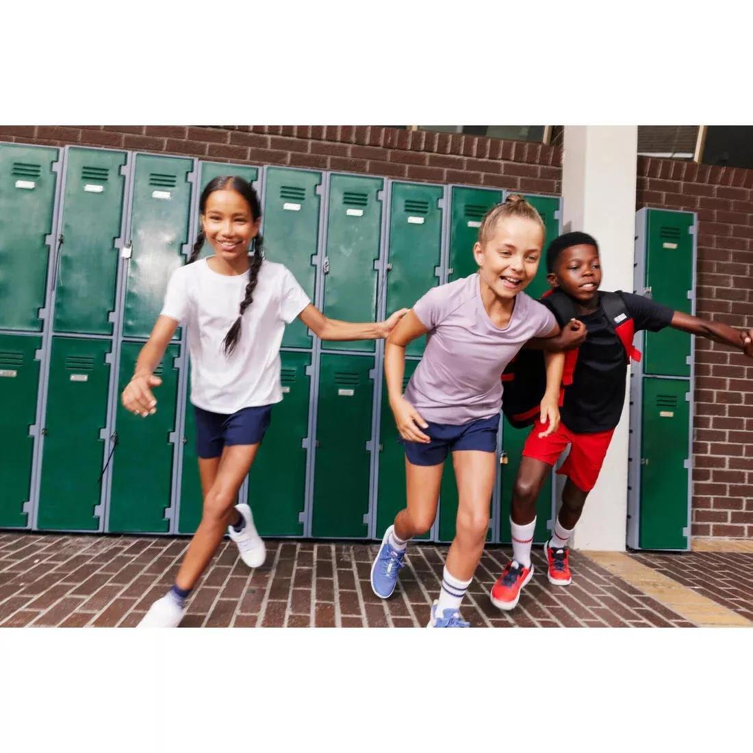 Kids Girls Multisport Cotton Shorts, Navy, No Color, large image number 7