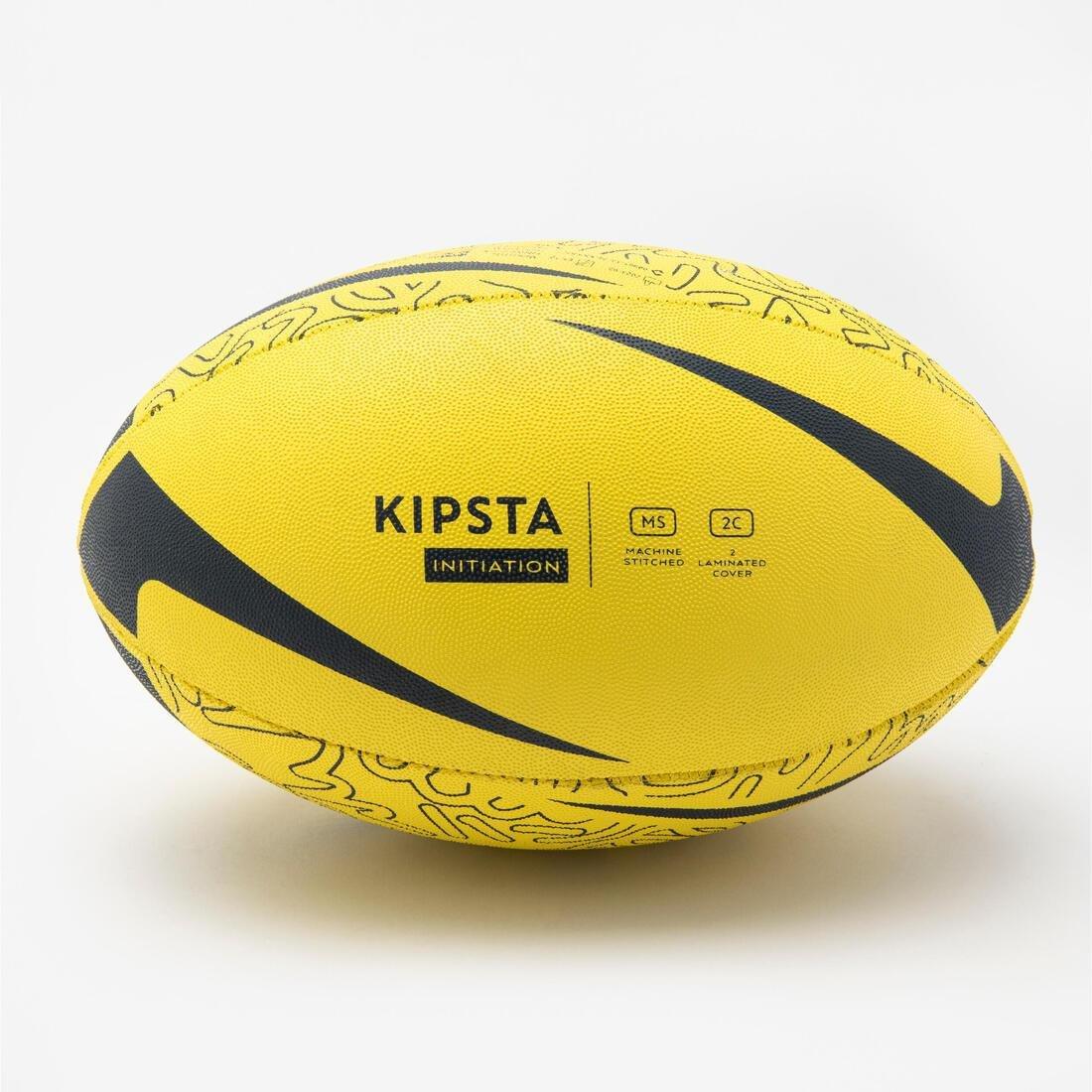 LEMON YELLOW Kids' Beginner Size 3 Rugby Ball R100 - Yellow, , medium