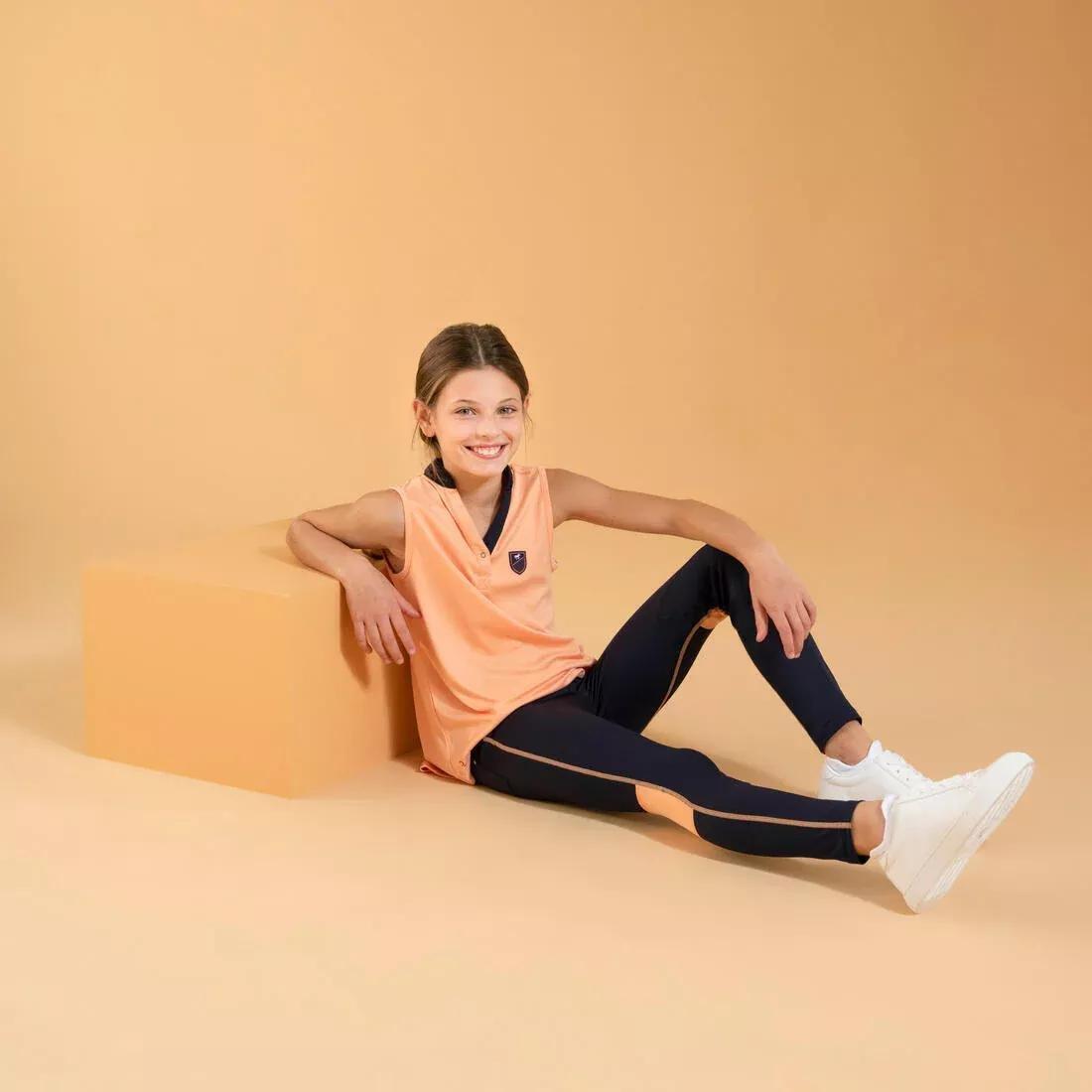 Kids Light Horse Riding Leggings - 100, Navy, , large image number 9