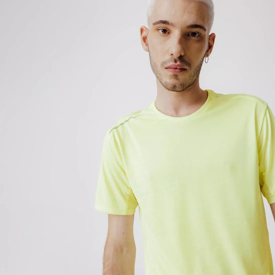 Men Dry+ Breathable Running T-Shirt, Yellow, , large image number 10